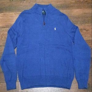 Polo half-zip sweater